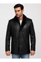 Men's Brown Genuine Leather Jacket – Classic Model with Faux Fur Lining - 2