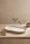 Modern Gold Gilded Cream Porcelain Boat Serving Plate 26 cm - 3