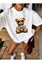 Unisex Street Style Bear Printed Crew Neck T-Shirt