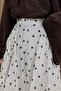 White Tera Polka Dot Skirt - 5