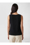 Lcw Everyday Black Crew Neck Glittery Women's Tank Top - 4