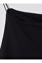 Lcw Curve Black Large Size Women's Tank Top with Rope Straps - 4