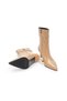 Skin-Colored Belt Detailed Pointed Toe Women's Heeled Boots - 8