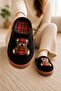 Unisex, Plaid Patterned, Bear Figured, Soft, Plush Winter House Slippers - 3