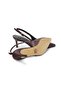 Burgundy Color Polka Dot Patterned Women's Heeled Shoes - 7