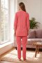 Rosette Floral Patterned Maternity and Postpartum Pajama Set with Lace Detail and Robe - 4