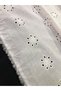 White Laser Cut Scallop-Look Voile Fabric - 5