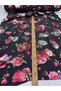 Patterned Chiffon Fabric - Red and White Rose Patterned - 4