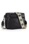 Women's crossbody shoulder bag black faux leather 22.5x10x19cm - 2