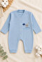 Planet Patterned 3-Piece Baby Boy Jumpsuit - 2