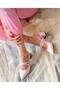 VERONICA POWDER RUGAN 2 BUCKLE SHORT HEEL SANDALS - 5