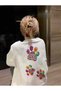 Women's Peace Love, and Muddy Paws Colorful Paw Print T-Shirt