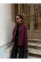 Women's Zippered High Collar Oversized Basic Jacket with Draped Sleeves New Season - 2