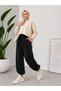 Women's Pleated, Elastic-Waisted, Pocketed, Loose-Fit Shalwar Pants - 3