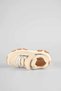 Girl's Beige Thick Sole Glittery Casual Sports Shoes Sneaker V-2026 - 4