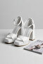 5332 Women's Blunt Toe 10 cm Thick Heel Platform Shoes - 4