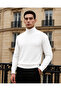 Men's Trend Winter Half-Throat White Knitwear Sweater - 4