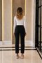 Women's High Waist Straight Cut Lycra Jean Trousers - 3