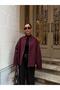 Women's Zippered High Collar Oversized Basic Jacket with Draped Sleeves New Season - 3