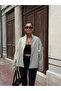 Women's Zippered High Collar Oversized Basic Jacket with Draped Sleeves New Season - 4