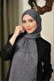 Flowered Pattern Thin Medina Silk Jacquard Shawl - 2