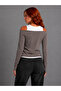 Women's Double Layered Off-Shoulder Modal Blouse Cocoa - 2