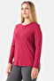11010 Bordo Crew Neck Long Sleeve Basic Knitted Blouse - 5