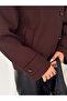 Buttoned Cashmere Jacket with High Collar - 7