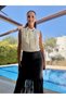 Black Tasseled Leather Skirt - 6