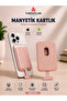 M-Safe Compatible Magnetic Phone Back Leather Card Holder – Compatible with iPhone and Android, Strong Magnet, Rose Gold