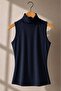 Women's Stand Collar Sleeveless Slim Fit Ultra Soft Flexible Lycra Cotton Basic Body&Blouse - 2