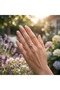Gift Heart-Shaped Zircon Pink Stone Ring – Yellow Lacquer Coating – Boxed - 2