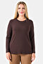 11010 Bi̇tter Bicycle Collar Long Sleeve Basic Knitted Blouse