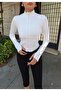 Women's Jacket with Stand Collar, Zipper, Finger Loop, Long Sleeves, Corset Cut, Scuba Fabric, Body Jacket - 2