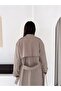 Windbreaker Detailed Belted Long Trench Coat - 7