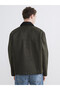Xside Khaki Loose Fit Shirt Collar Men's Jacket - 5