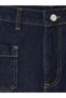 Alita City Lcw Modest Indigo Denim Straight Wideleg High Waist Wide Leg Women's Jean Pants - 6