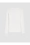 Two Mt Shop Quality Lcw Vision White Combed Cotton Plain Super Skinny & Extra Narrow Long Sleeve Women's Bodysuit - 6