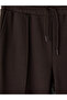 Brown Decorative Stitched Women's Sweatpants - 6