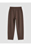 Brown Elastic Waist Soft Touch Women's Sweatpants - 6