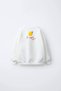 Unisex Kids' Lemon Printed Sweatshirt and Striped Pants 2-Piece Set - 4