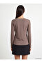 Two Mt Shop Quality Lcw Everyday Brown Plain Tight & Slim Long Sleeve Women's Bodysuit - 4
