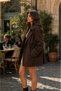 Women's Torino Belted Windbreaker Detailed Midi Double-Breasted Trench Coat - 4