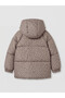 Gencc Quality Lcw Baby Beige Hooded Water Repellent Baby Girl Inflatable Coat - 3