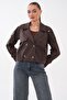 Women's Pleated Detailed Lined Short Trench Coat 265104 - - 4