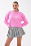 Women's Crew Neck Ribbed Knit Sweater 265162 - - 4