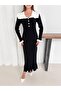 Stylish Knitwear Dress with Button Detail - 2