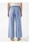 Lcw Jeans Indigo Elastic Waist Wideleg Women's Jean Trousers - 4