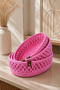 Velona Oval Set of 3 Rope Baskets Bathroom Organizer Decorative Organizer Handmade Basket Set