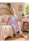 Girl's Short Sleeve Long-Sleeved'Positivity Is the Key to Happiness' Printed Cat Pattern 100% Cotton Pajama Set